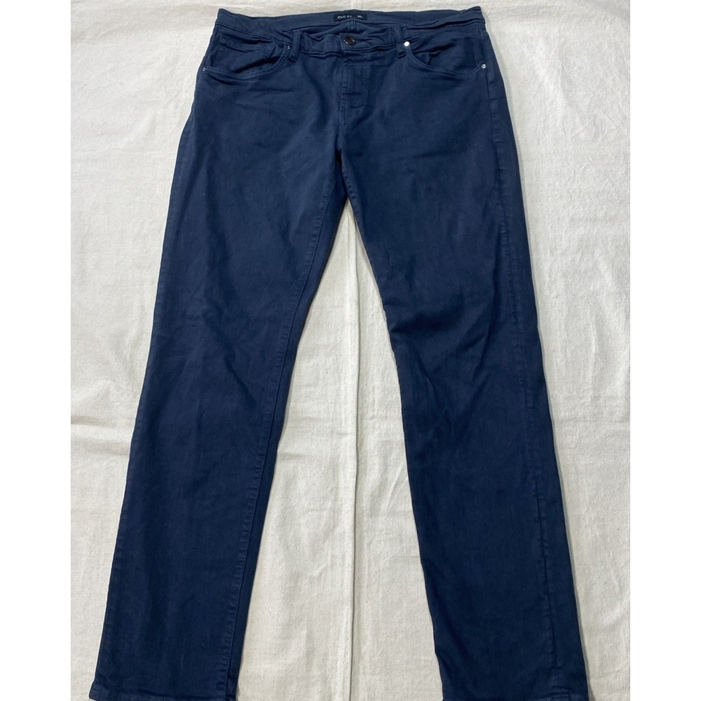 RYE 51 Silo Pants Indigo Blue Men Straight Fit French Twill Fits 38x32